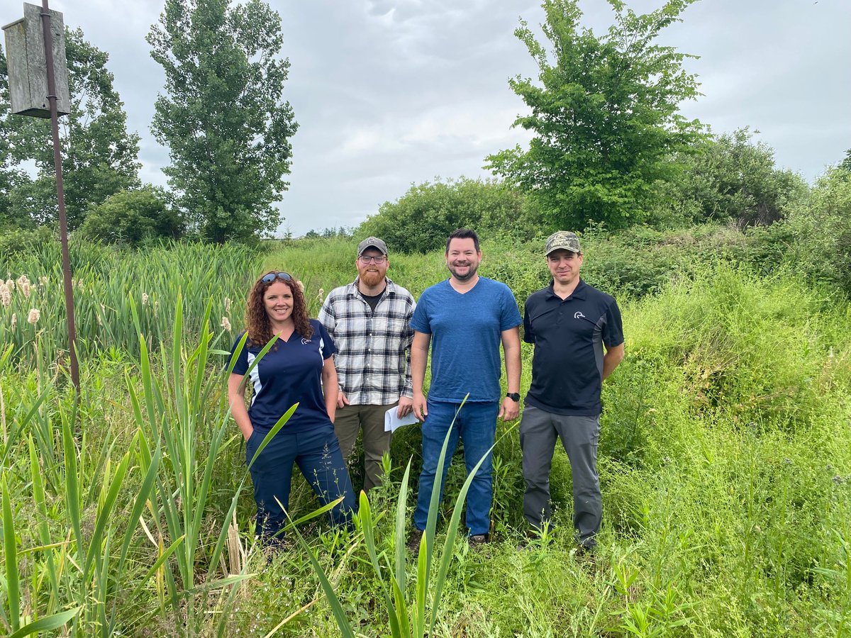 DUContario's tweet photo. Thanks @mikeharrisjrpc for joining us on a wetland tour in your riding of Kitchener-Conestoga and getting a first-hand look at on the ground examples of DUC's wetland restoration program. #wetlandpartnership #natureforce https://t.co/YNDZtryYTV