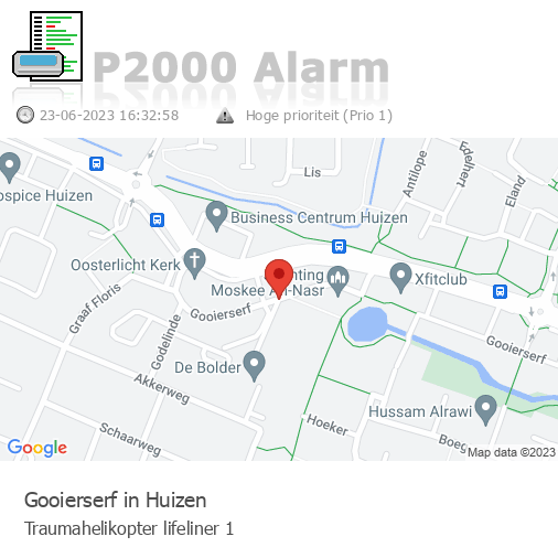 P2000alarm_LL's tweet photo. Traumahelikopter LifeLiner 1 gaat naar Gooierserf in Huizen https://t.co/ekfiMBRXGr https://t.co/11hbXSIvA4