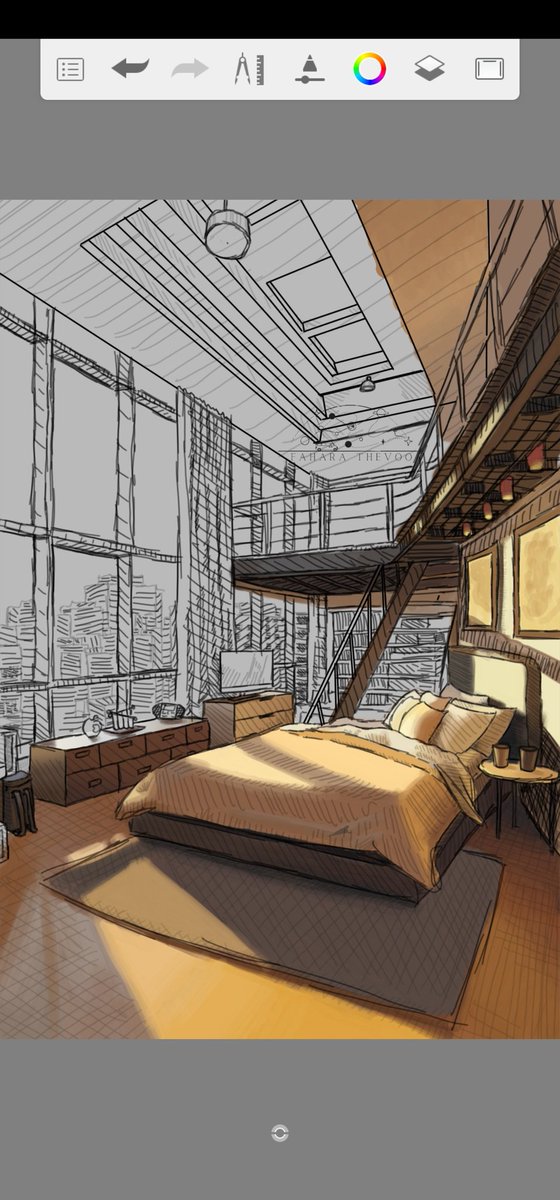 ThevooArts's tweet photo. Y'all... I'm about 5 hrs into just the coloring alone as chip away at this in-between shifts and on work breaks π
I might auction off or YCH a spot on the bed, so be on the lookout for that !
#Lineart #grayscale #loft #bedroom #crosshatching #crosshatchingart #sketch https://t.co/AdVbNHLFzG