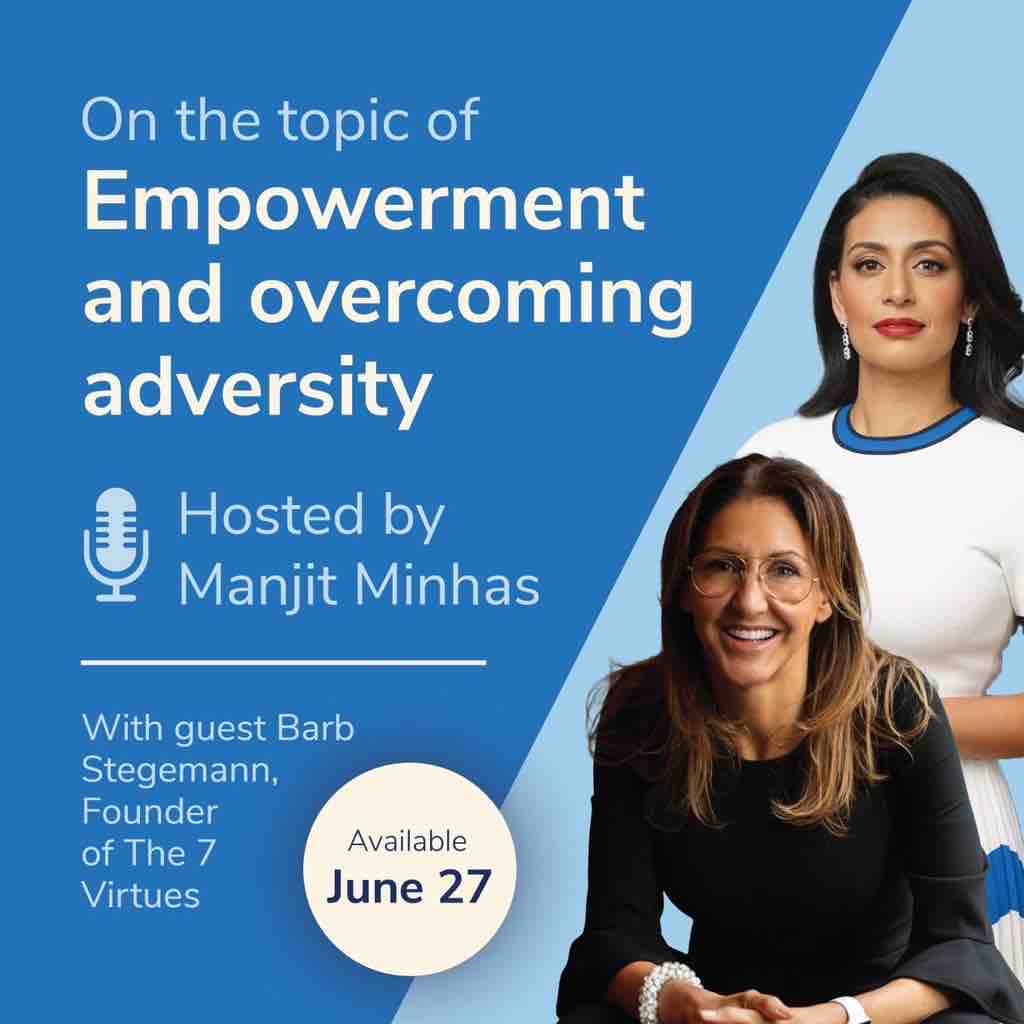 A Wealth of Women’s Stories podcast (learn more at ow.ly/TilJ50OTPvc) is releasing a new episode. Host Manjit Minhas talks overcoming adversity with entrepreneur Barb Stegemann. #AWealthofWomensStories #WomensVoices #InspirationalWomen