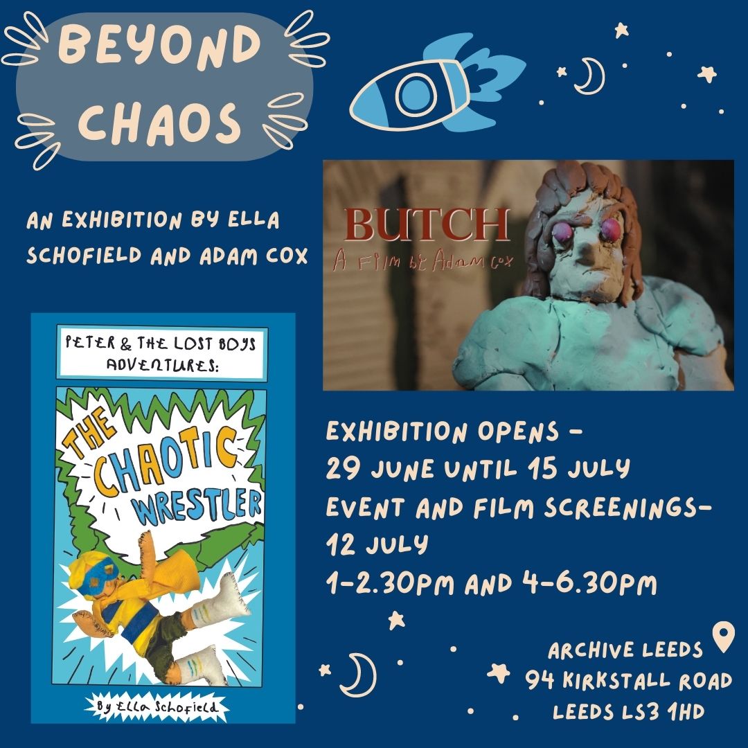 BeyondArtsLeeds's tweet photo. BEYOND CHAOS 

Ella Schofield &amp; Adam Cox are showcasing their amazing artwork, which they've been working during the last year with the BEYOND Artist Development Scheme 🚀

1/2 https://t.co/E1tUxHwC7z