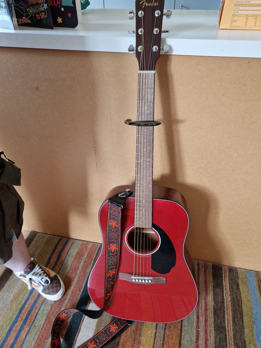 And today my parents got me a new acoustic guitar for my birthday. It is so much nicer than my last guitar 
Loving it.