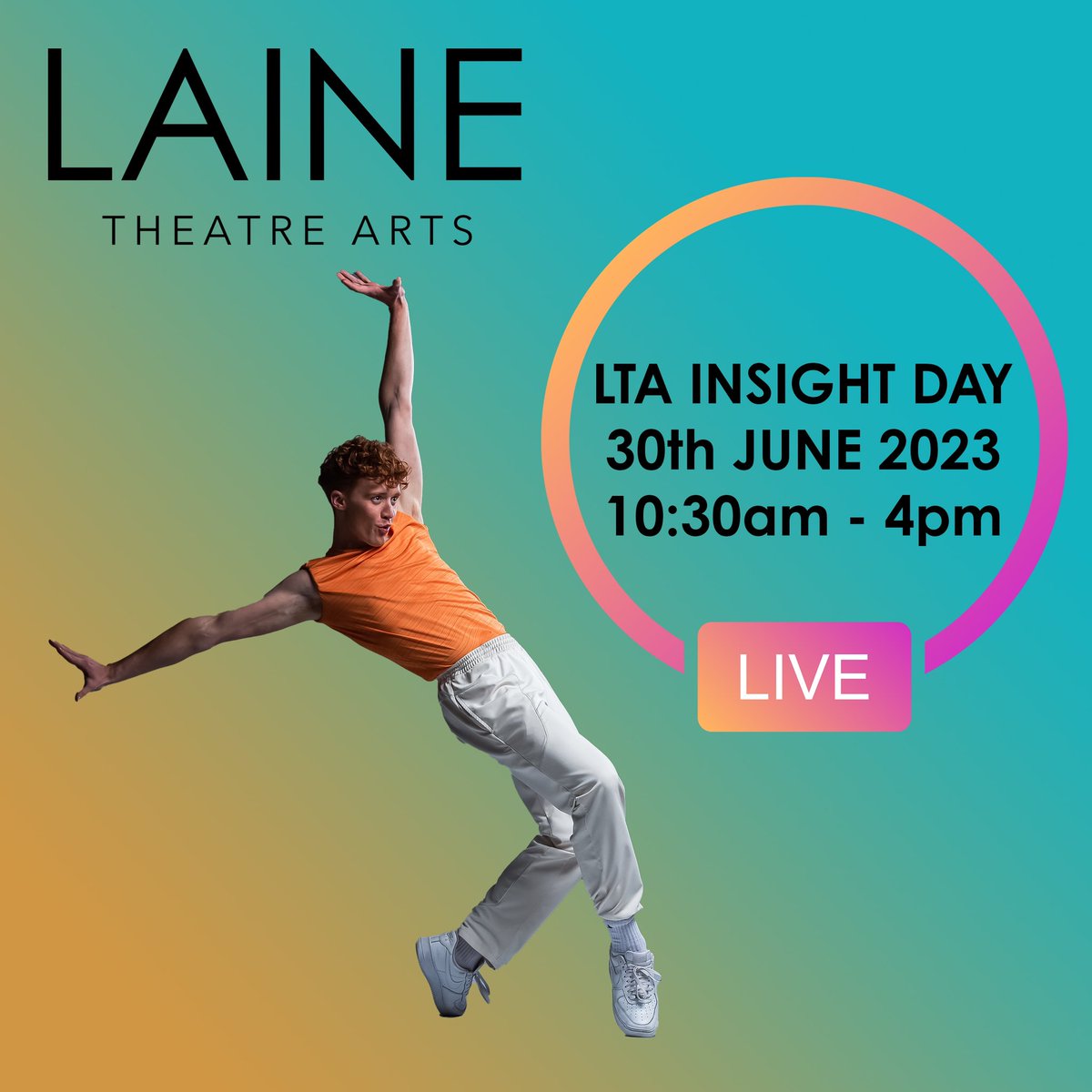 Join us on Instagram on Friday 30th June 10:30- 4pm. 📱 

Are you applying for vocational training or joining us in September? 

☑️ Meet &amp; greet with our Artistic Director/Principal - Matthew Cole.

☑️ Chat to our students and 
Step into theatre with our amazing surprise guest!