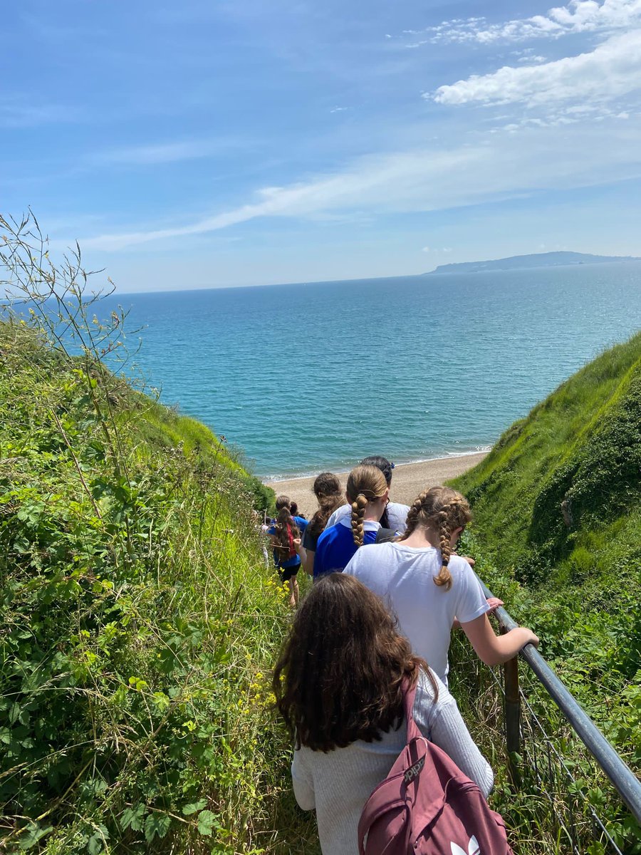 Beach walks and climbing walls are this afternoon's activities. Lovely to see the students supporting one another and shouting words of encouragement to make it to the top! #Yr7OsmingtonBay
