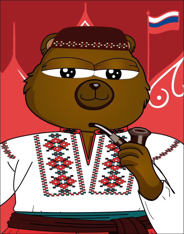 With the purpose of sharing #BOBOCulture- love culture. We create $BOBO wearing traditional cosumes in each country in order to show the respecting the cultural values of each others! 

#BOBO in Russian traditional costumes! 

All for free and everyone can use it. 

<a href="/BOBO_Erc20/">🐻BOBO🐻</a>