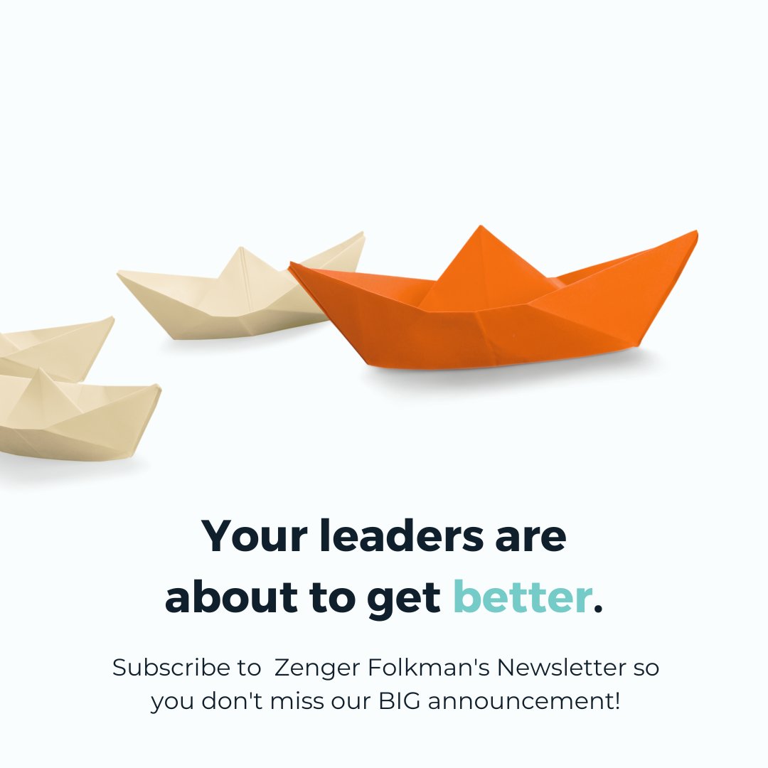 🎉 An exciting announcement for Zenger Folkman is coming next week that you won't want to miss. 

Sign up for our newsletter to be the first to learn about it:
zengerfolkman.com/zf-newsletter-…