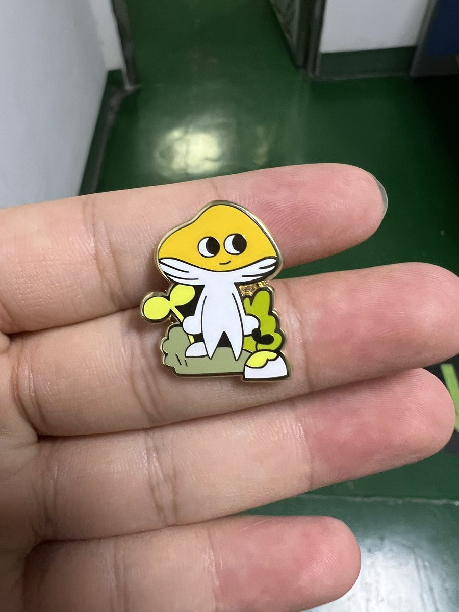 Proof just arrived from @colorfulpins2, mushroom boi alert!!!