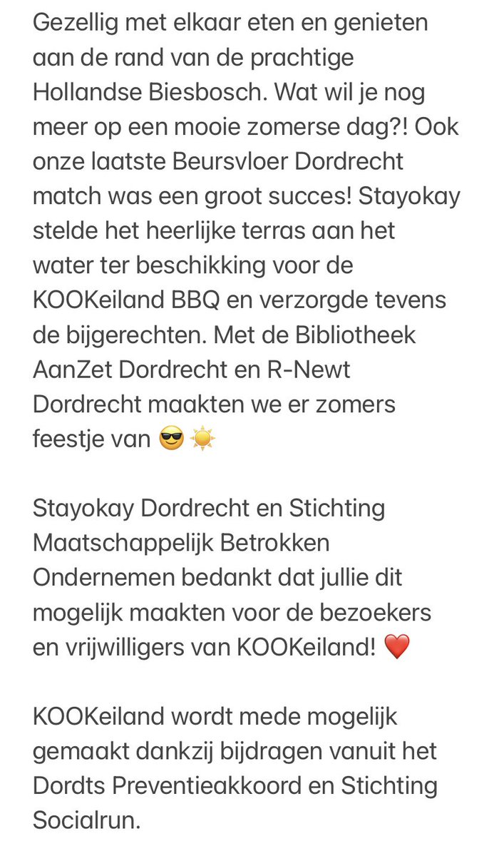 Zorgideeen's tweet photo. Ook deze Beursvloer Dordrecht match was een groot succes! We hebben genoten op het heerlijke terras aan het water dat Stayokay ter beschikking stelde voor de KOOKeiland BBQ!@StayokayDOR  &amp; Stichting Maatschappelijk Betrokken Ondernemen bedankt dat jullie dit mogelijk maakten!❤️ https://t.co/l7dg2xVzFG