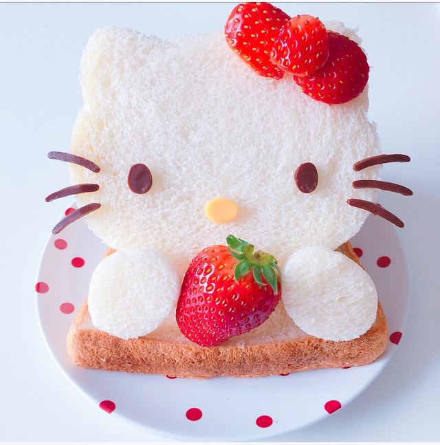 Hello kitty fruit sandwich!