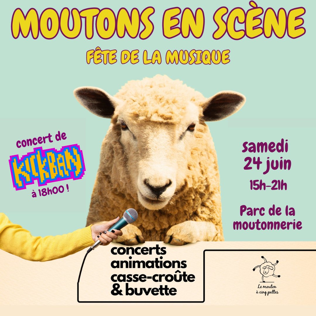 🟥 Concert surprise DEMAIN !! 🟥😎 Une fête de la musique en décalé, samedi 24 juin, au parc de la moutonnerie (NANTES). 🐑 Plein d'activités de prévues, et nous on joue à partir de 18h00 🥳