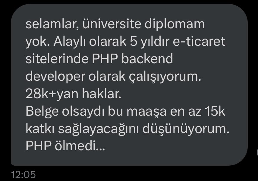 PHP den para kazanılıyor mu diye merak edenlere.