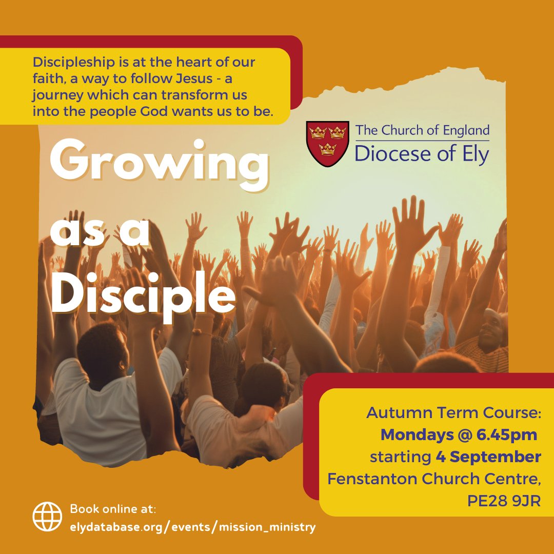 Ideal for those looking to deepen their faith or starting to explore their path. Spend time together reading the Bible, learning, in prayer and sharing our faith. 
More here: tinyurl.com/vk636395 
Book online: tinyurl.com/mr34cku6