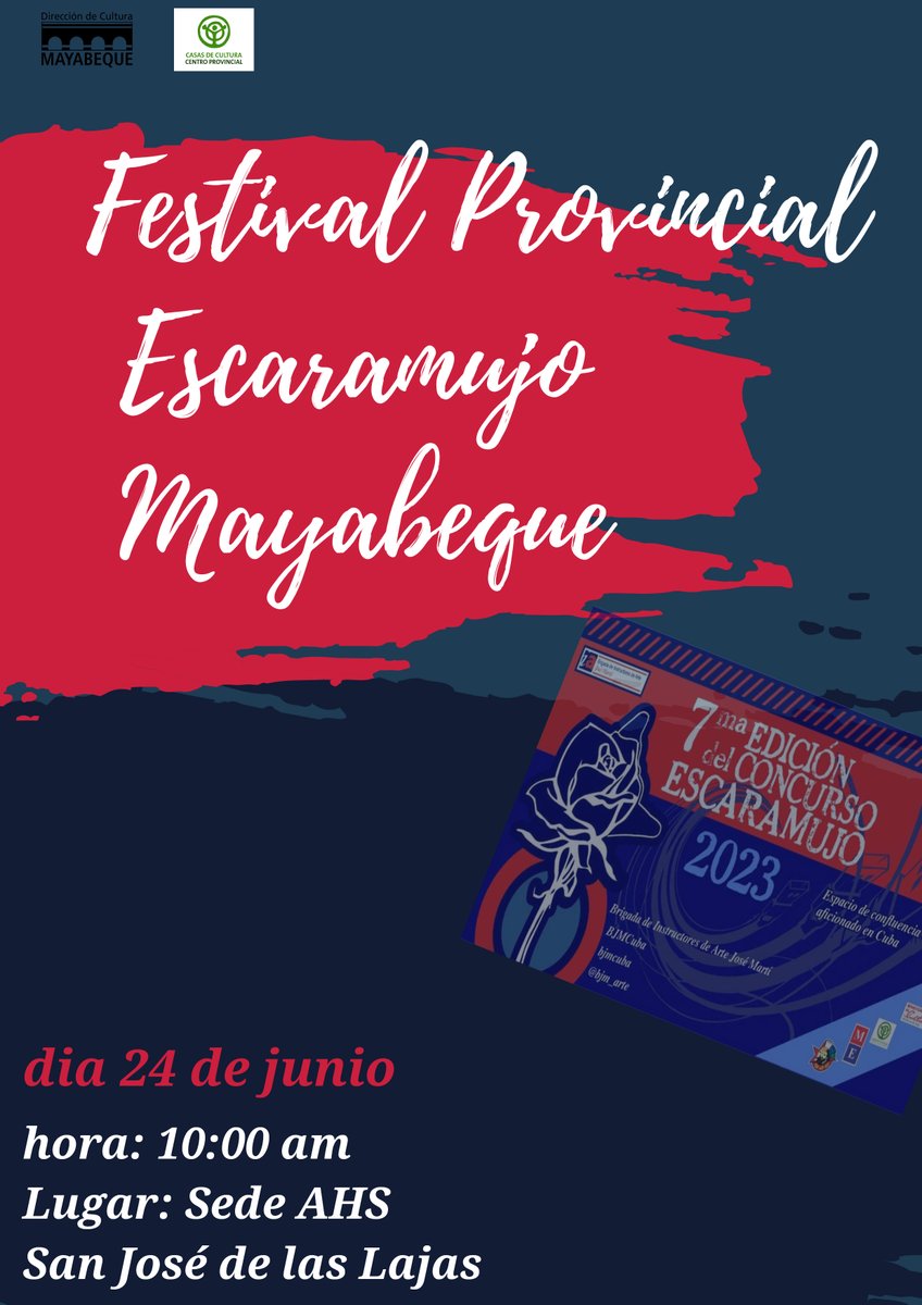 DireccinProvin5's tweet photo. #CubaEsCultura #Mayabeque #MejorEsPosible #RumboAlFestivalNacional https://t.co/we68OzU92x