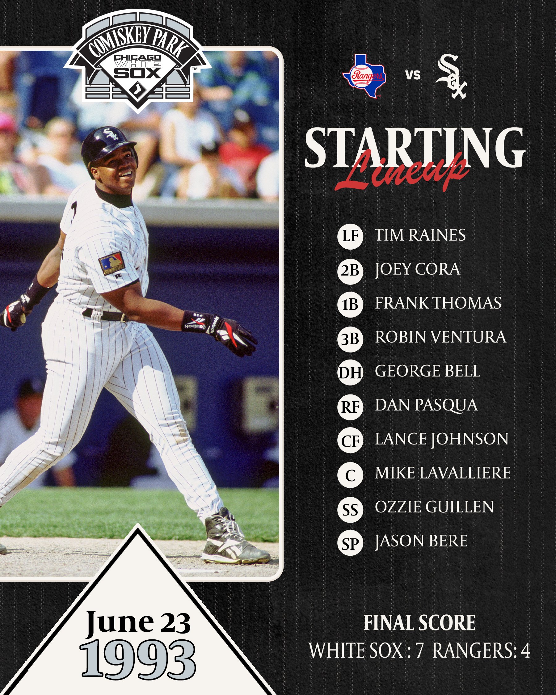 Chicago White Sox on X: The Good Guys got the win on the day TA was born.  👏 Who is your favorite White Sox from this lineup?   / X
