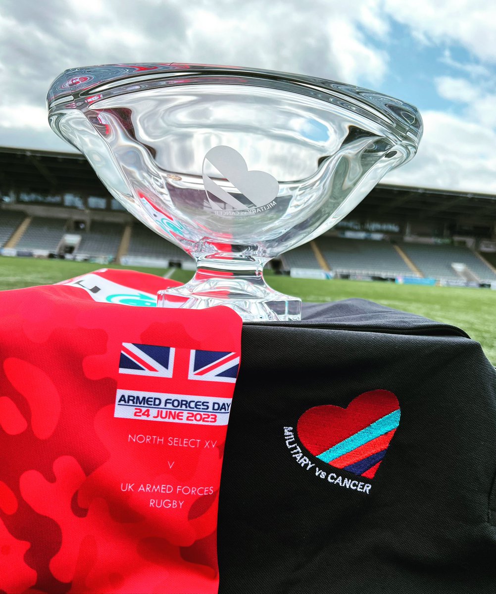 🏆 The Military vs Cancer crystal trophy has been delivered to Newcastle Falcons for thematch tomorrow.

🎟️  Tickets here eticketing.co.uk/newcastle-falc…. 

Give this a little share to celebrate Armed Forces day. 🥂
@DirectorDCDC  <a href="/ArmedForcesDay/">Armed Forces Day 🇬🇧</a>  <a href="/BritishArmy/">British Army 🇬🇧</a> <a href="/RAFNewsReporter/">RAF News</a>