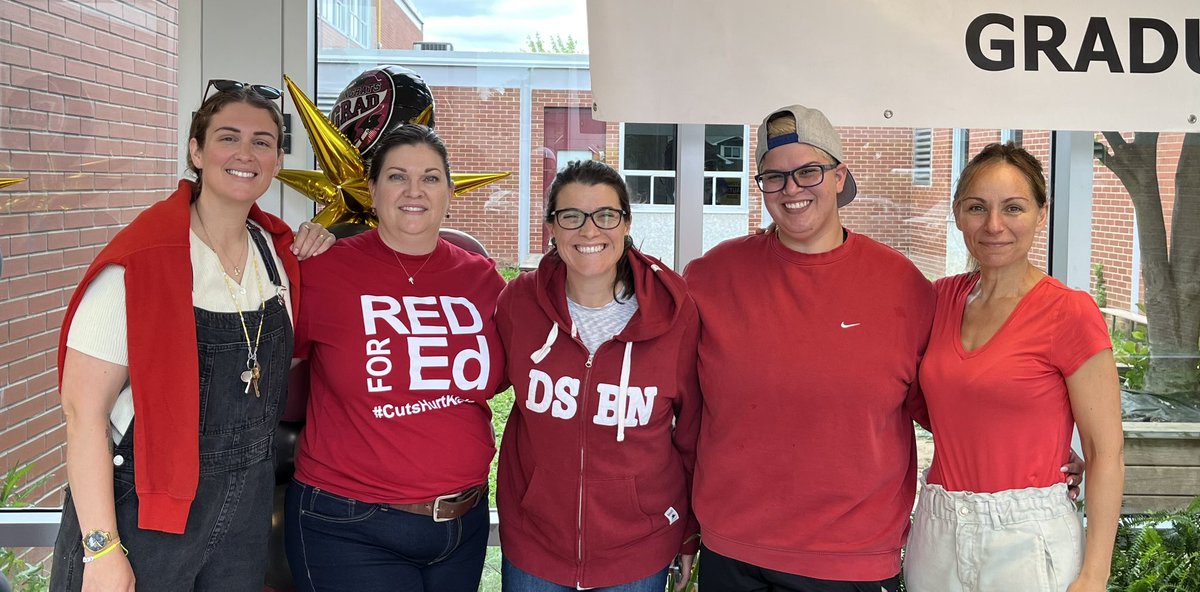 Wearing #RedForEd #OurSchoolsOurFuture #Solidarity #OntEd @ETFOcb @ETFOeducators