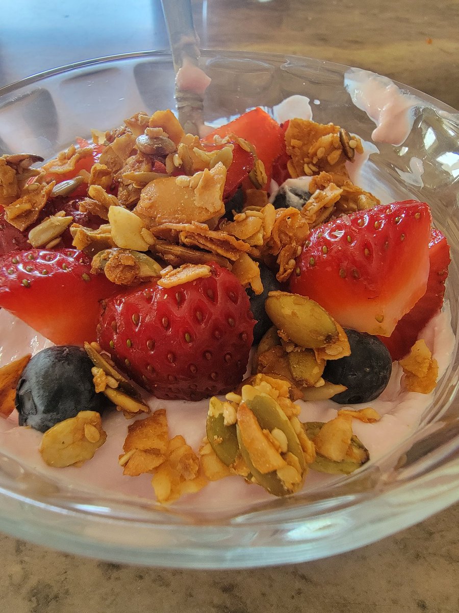 Enjoying some breakfast.
If only I could learn to do this during the school year. 
#teacherlife #breakfast #HealthyLiving