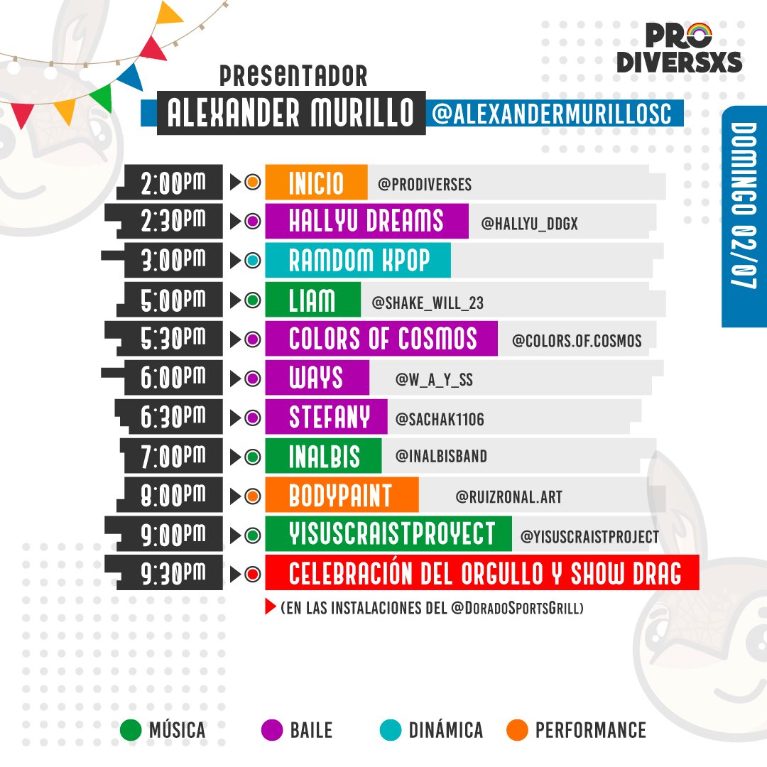 prodiverses's tweet photo. #SanCristobal Este es el cronograma de presentaciones de los 3 días de nuestro #GochiPride 🎉Organizado con mucho orgullo y amor 🌈 para la comunidad #LGBTIQ de #Tachira 
Ya llega la hora de que juntxs #CelebremosQuienesSomos 🏳️‍⚧️🏳️‍🌈 https://t.co/iHKXzVt7U3