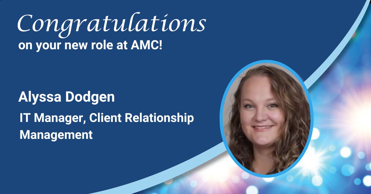 #Congratulations, Alyssa Dodgen, on your new role as IT Manager at AMC!
#informationtechnology #WomenInTech #leadership #newrole #womenleaders #CareerGrowth #kudos