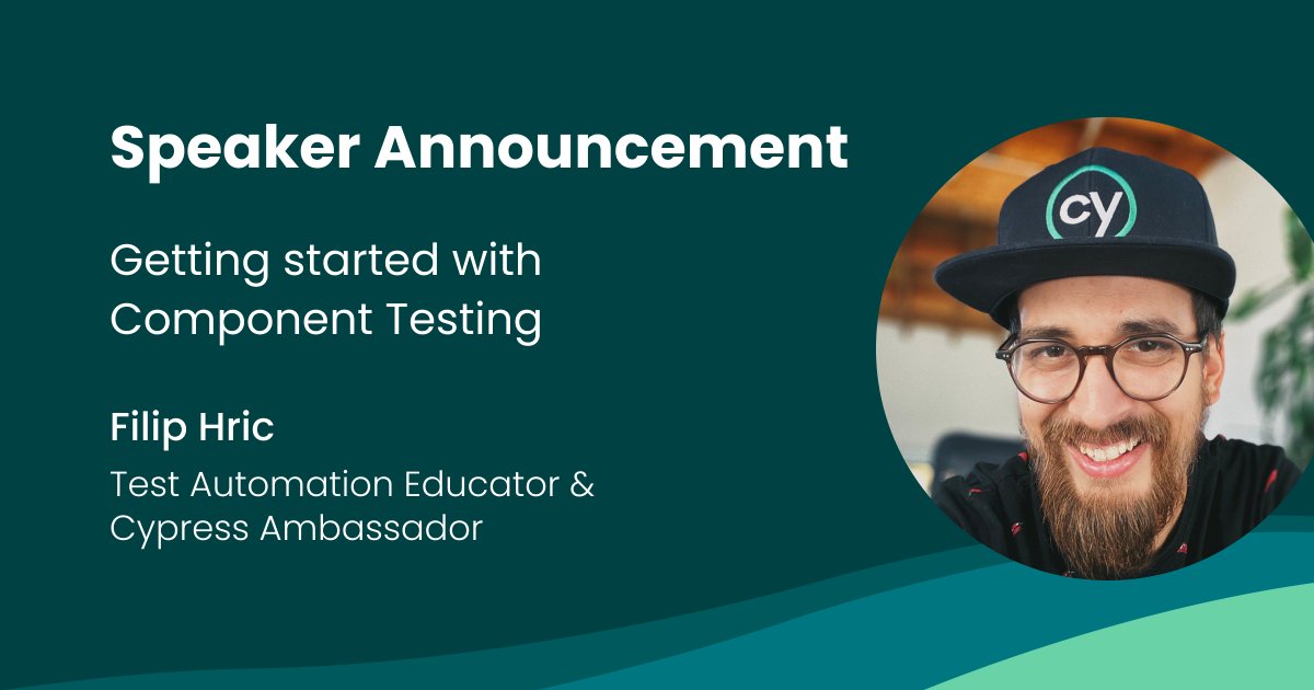 Cypress_io's tweet photo. And last, but certainly not least, we have @Filip_Hric. 🎉

Filip is a #CypressAmbassador and educator who teaches testers about web dev and devs about testing.

RSVP to learn from Filip at “Getting Started With Component Testing” on June 27th @ 10am EST: https://t.co/R9gUYEkD9M https://t.co/oZul5AisbQ
