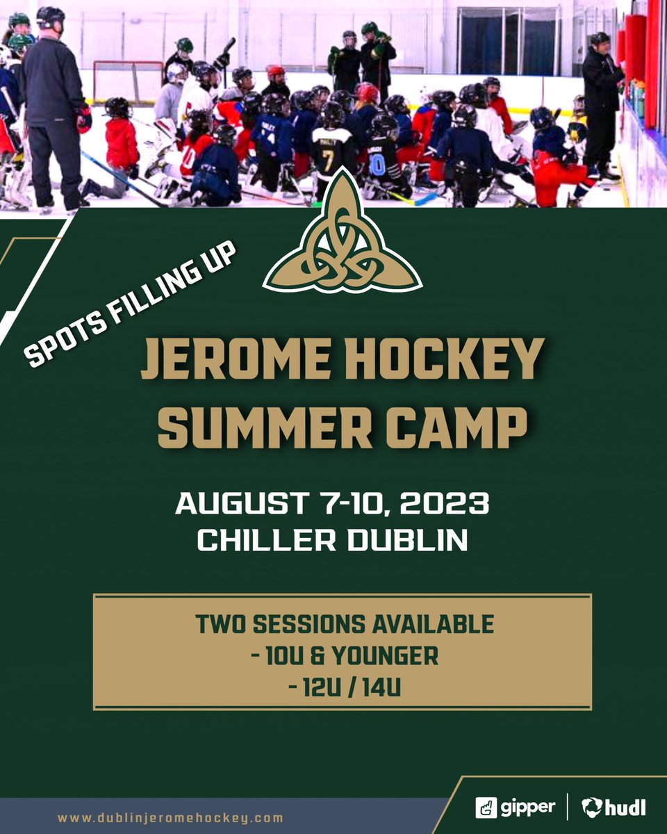 Register today for summer camp! Details at dublinjeromehockey.com