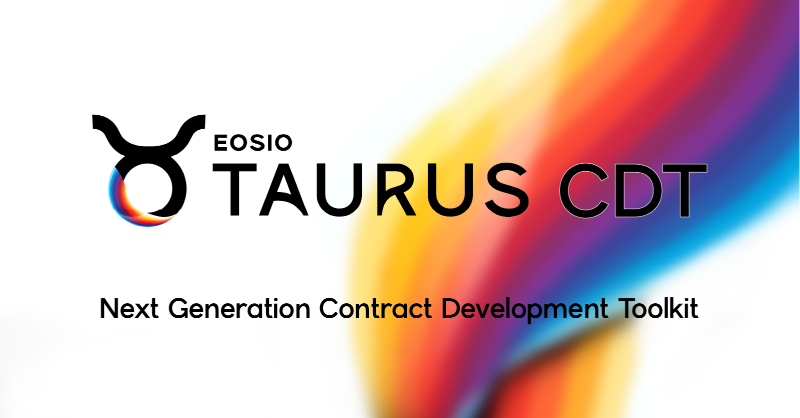 EOSIO's tweet photo. Attention developers!📣 Introducing the latest addition to the EOSIO-Taurus ecosystem: a next generation contract development toolkit. 

New features include debugging smart contracts, protocol buffers, freeing contract memory, vanilla ECDSA &amp; RSA signatures &amp; more. Check it out!