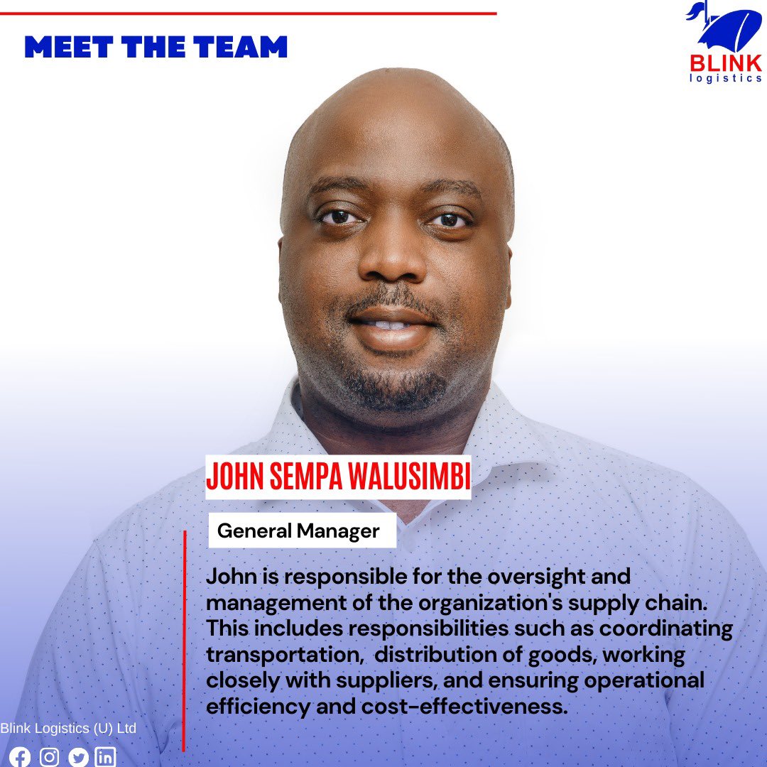 👥 Meet The Team: John, Our General Manager (U) 👨‍💼

John is the mastermind behind our organization's smooth supply chain operations. Trust John to keep our supply chain running seamlessly, meeting quality standards every step of the way.

#MeetTheTeam #GeneralManager