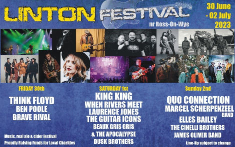 Just one week to go <a href="/BraveRivalBand/">Brave Rival</a> <a href="/benpoolemusic/">Ben Poole</a> <a href="/ThinkFloydUK/">Think Floyd</a> kick off <a href="/LintonFest/">Linton Festival</a> tickets still available, see lintonfestival.org!
