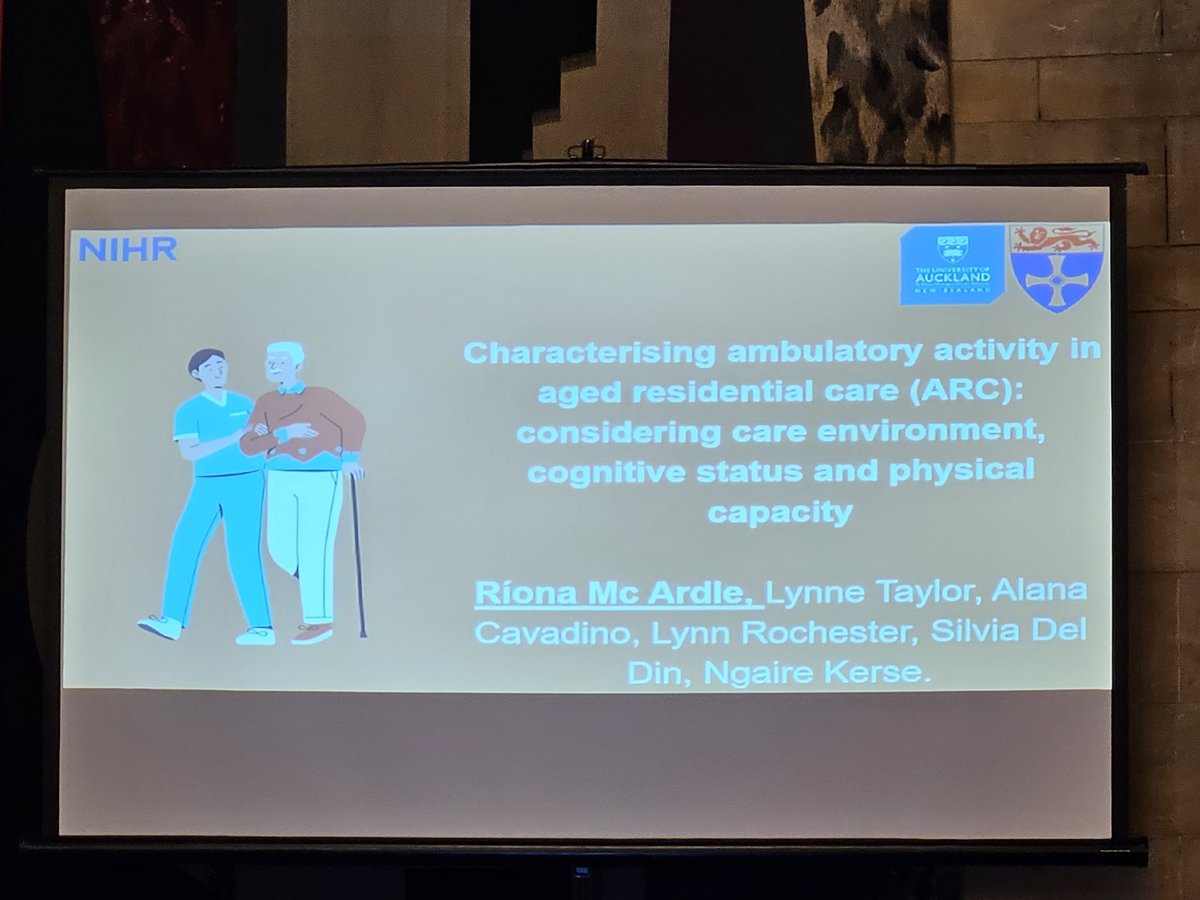 sil_bam's tweet photo. Fab talk by @RionaMcArdle on characterising #ambulatory #activity in age residential care, using the Staying UpRight dataset. This work is stemming from the collaboration between @NKerse, Lynne Taylor & team and @BAM_Research!
@LynnRochester1 @NIHRNewcBRC #NUTCRIlive https://t.co/M8dmKozT9P