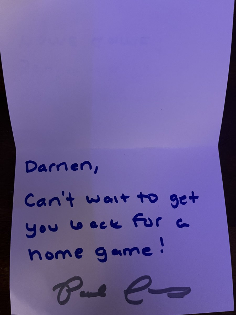 Thanks <a href="/coachpcrowley/">Paul Crowley</a> for the handwritten card. Looking forward to returning to <a href="/cnu_football/">CNU Football</a> for a home game! 
<a href="/indELIble173/">Eli Wicklund</a> <a href="/JohnRobinette13/">John Robinette</a> <a href="/ForestParkBruin/">Forest Park High School Activities & Athletics</a>