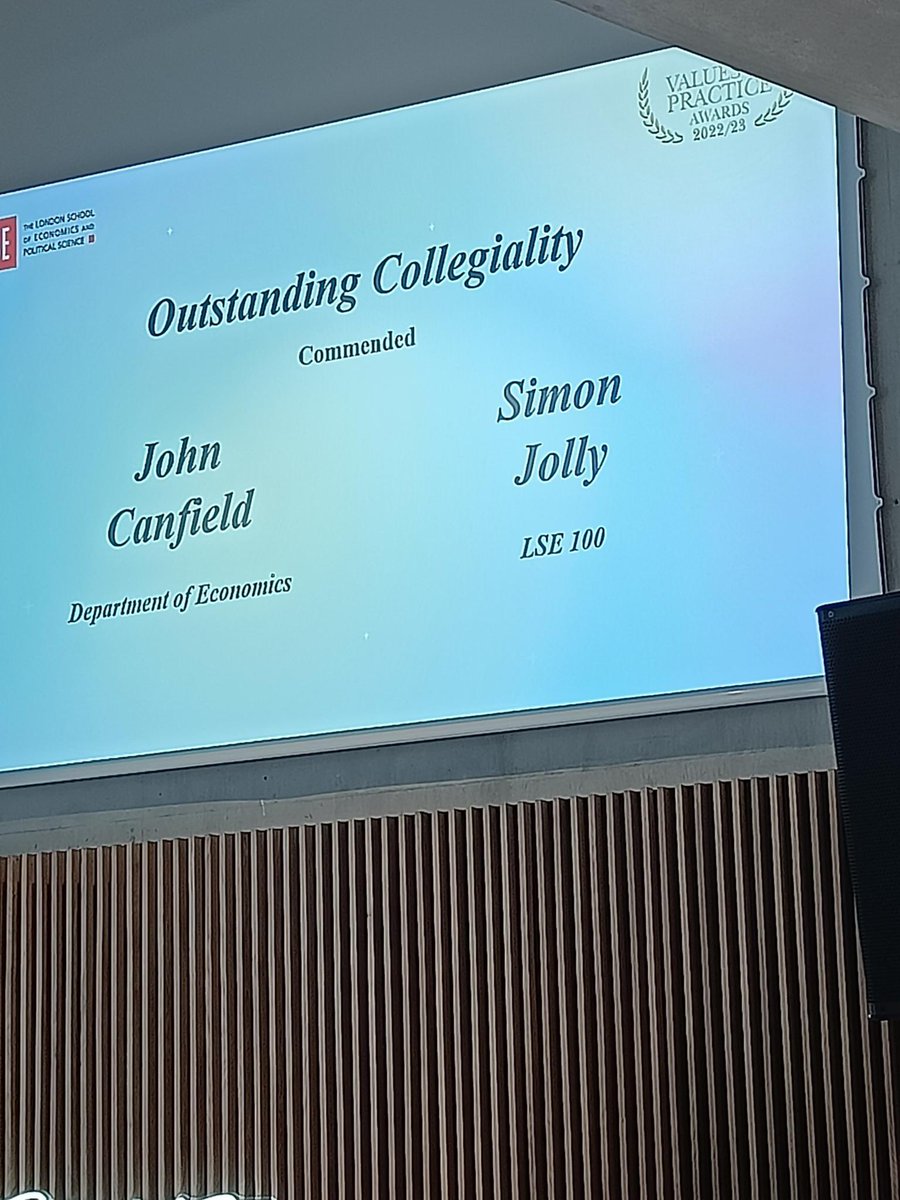 Congratulations to Danielle Cameron (@daniellehelen32) & Simon Jolly (@Jollius) for their recognition at this year’s @LSEnews Values in Practice Awards in the categories of Student Experience Ambassador & Outstanding Collegiality! We’re so glad you’re part of the LSE100 team 🥳