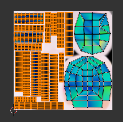 UV展開をして(TexTools素晴らしい…もっと早く出会いたかった)テクスチャで塗って、アウトラインをつけてみました。髪の毛の色とお揃いにしたので、これで5体分のテクスチャを描かないといけないことが判明しました。