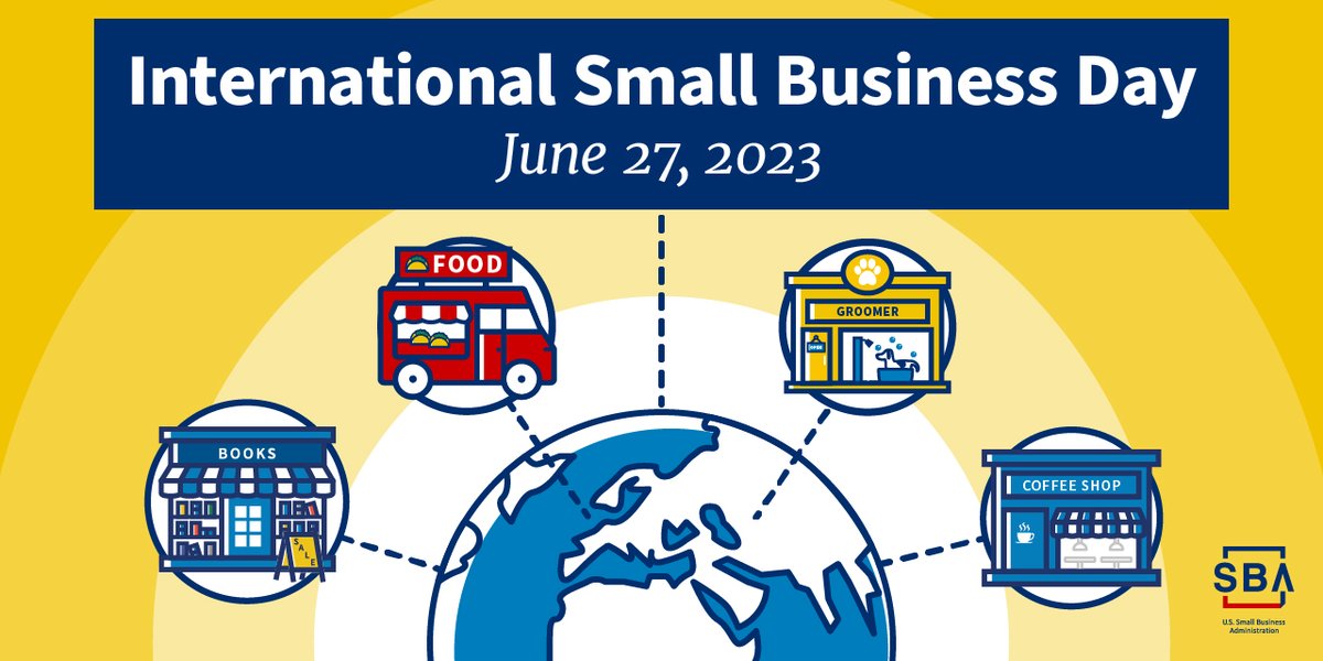 Happy International Small Business Day! <a href="/SBAgov/">SBA</a> has resources to help you start, grow, expand or recover your small business. Learn more: sba.gov #InternationalSmallBusinessDay