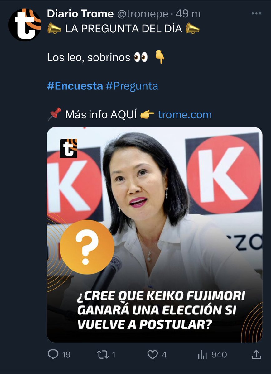 ojoenlagente's tweet photo. Solo en junio, @tromepe decide “preguntar” al menos una vez por semana sobre Fujimori.  Nada sutil el inicio de campaña. https://t.co/P6btNlRtl9