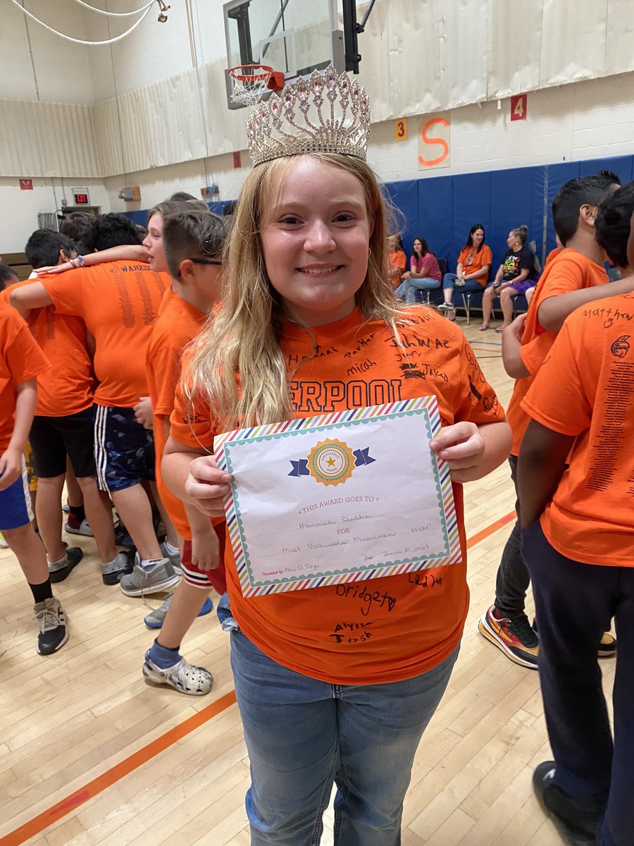 Congrats to Gabby and Rylee our PE spartan winners, and Bridget and Hannah our music winners. Awesome job ladies.