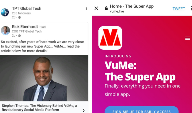 mn_investing's tweet photo. $TPTW
Unrestricted 1.61B 06/09/2023
A lot of good DD with it.
-#AI, owns Vume, an AI "super app".
Company's first LinkedIn post in 6 months!
They could launch #vume soon.
"Years of hard work we are very close to launching our new Super App... Vume..."
from linked in post by COO
The app is an #ai super app
-Known runner
-Subsidiary working with Verizon, Tmobile.
-In the past 2 years they have received investments
and contracts totaling over $1 billion dollars!
-Received a 5 year $250m contract in April 2023
-In March 2023 Received another $357m dollars in
loans for the smart city. Estimated to start in "mid 2023"
@greatstockpicks @moonmarket @traderjon01 @PikachOTC @WhalePenny @ChaseMacTrades @ChairmanOtc @CokeTrading