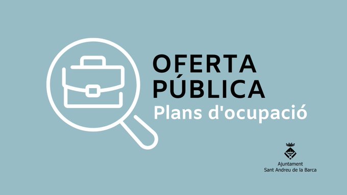 SANT ANDREU TV INFORMA
Oferts pública d’ocupació a l’Ajuntament de Sant Andreu de la Barca
👇Aquí ho pots llegir👇
santandreutv.com/noticies/?p=54…