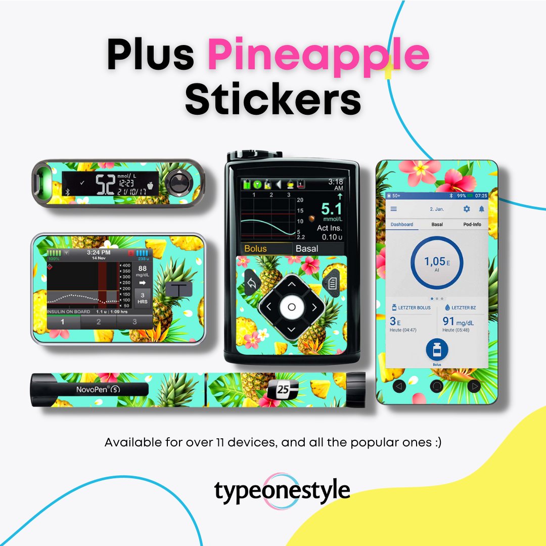 How fruitilicious is our brand new Pineapple patch 🍍 

Get in the mood for summer and decorate your devices with the most beautiful bold prints 😍 

Tag someone in the comments who NEEDS our brand new design ⬇️ 

#t1style #t1dlookslikeme #diabetesacccessories #dexcom #libre