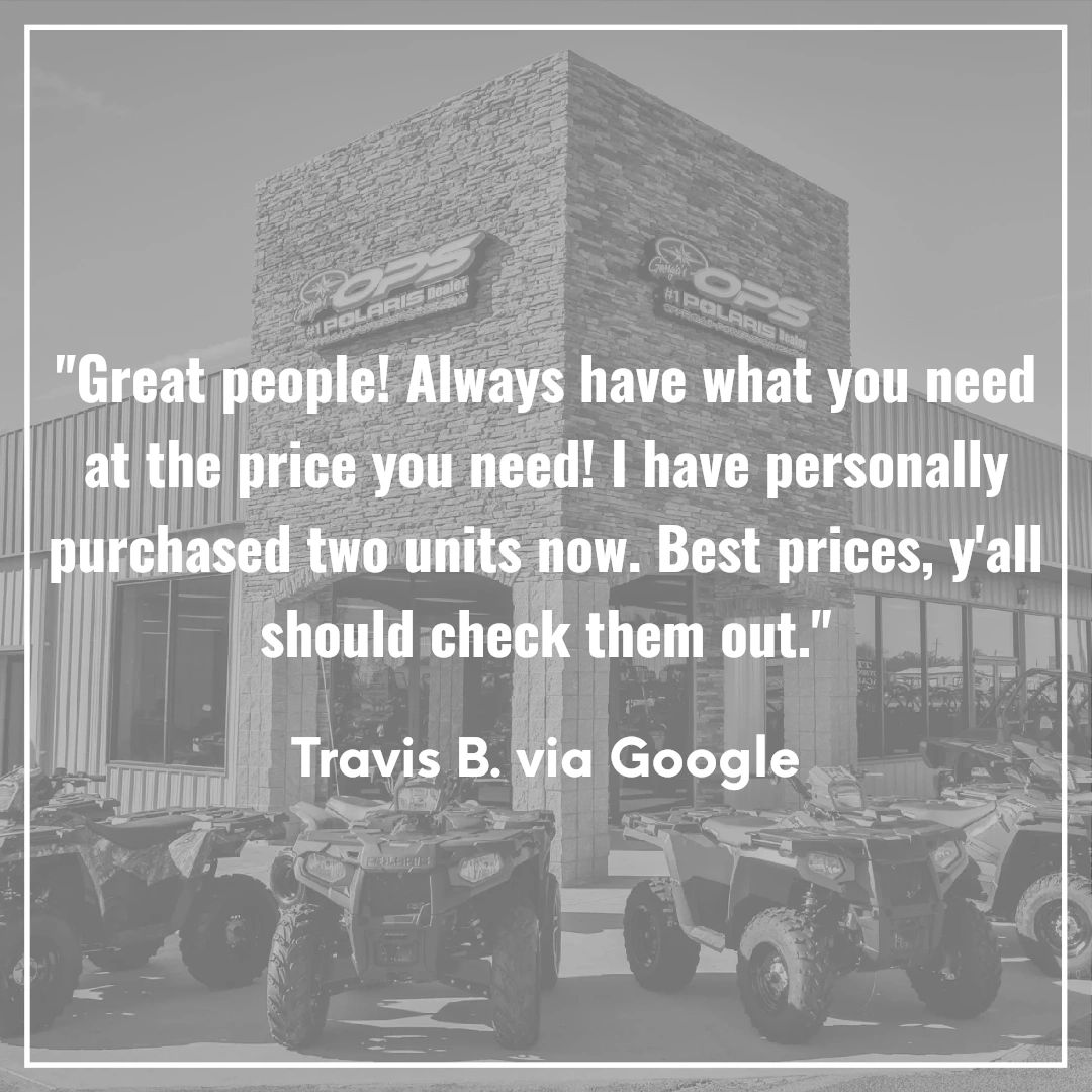 We've got to agree with Travis on this one. You'll always find what you're looking for at Offroad Powersports -- we promise. 💪🏻