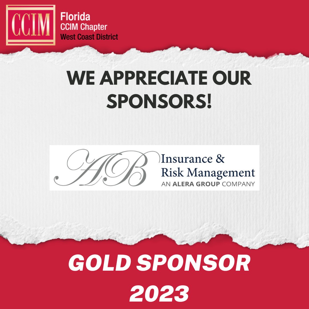 CCIMWest's tweet photo. The CCIM West Coast District appreciates the support of our Gold Sponsor, AB Insurance &amp; Risk Management!

#CCIM  #GoldSponsor #ABInsurance https://t.co/5VbOmYxQ1Z