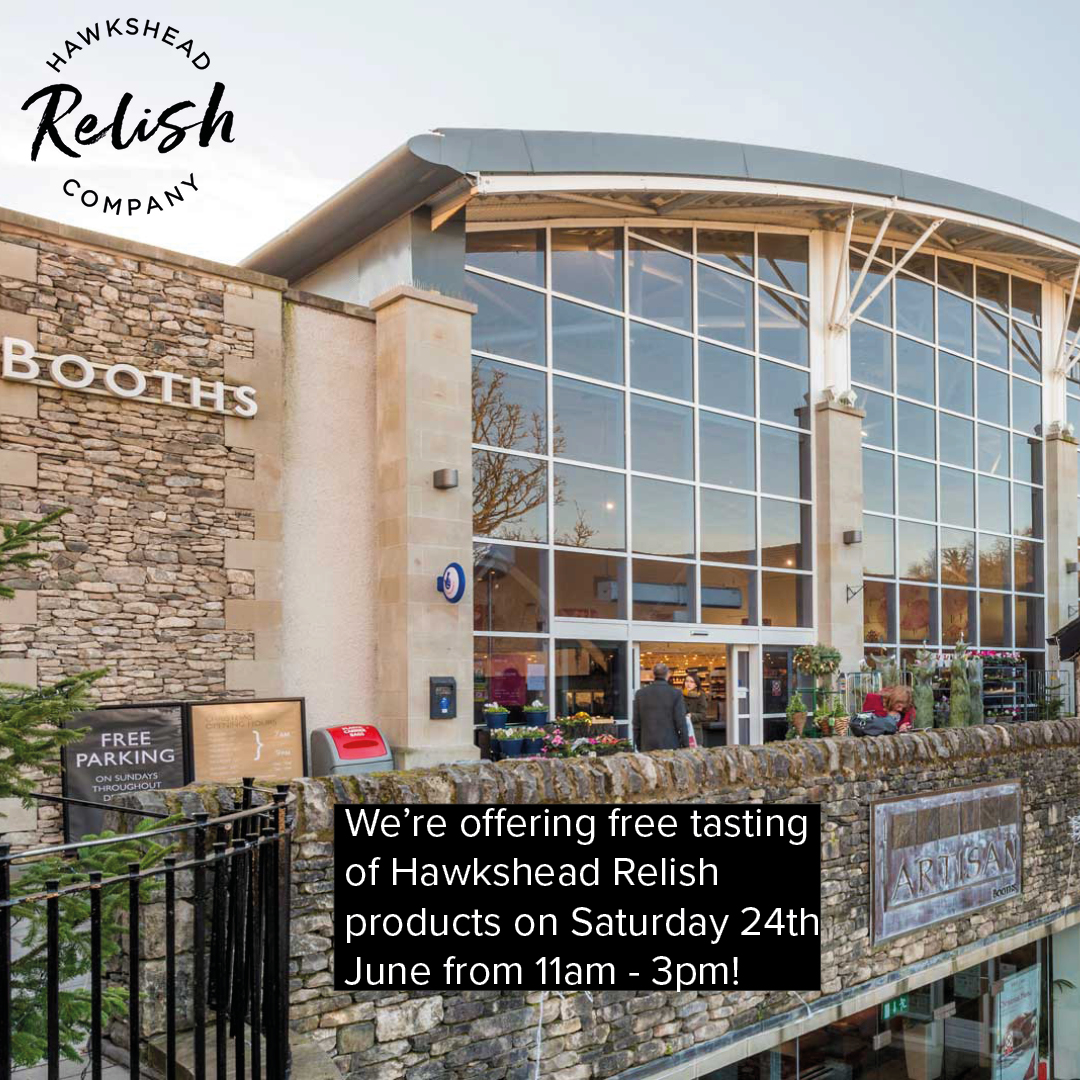 We're at the Booths Store in Kendal tomorrow offering free tastings and ready to discuss all things Relish! 😁

Come and say hello between 11am - 3pm! 🥄

<a href="/BoothsCountry/">Booths Supermarket</a>  -LA9 4DP 

#HawksheadRelish #Booths #Kendal #Cumbria #Tasting