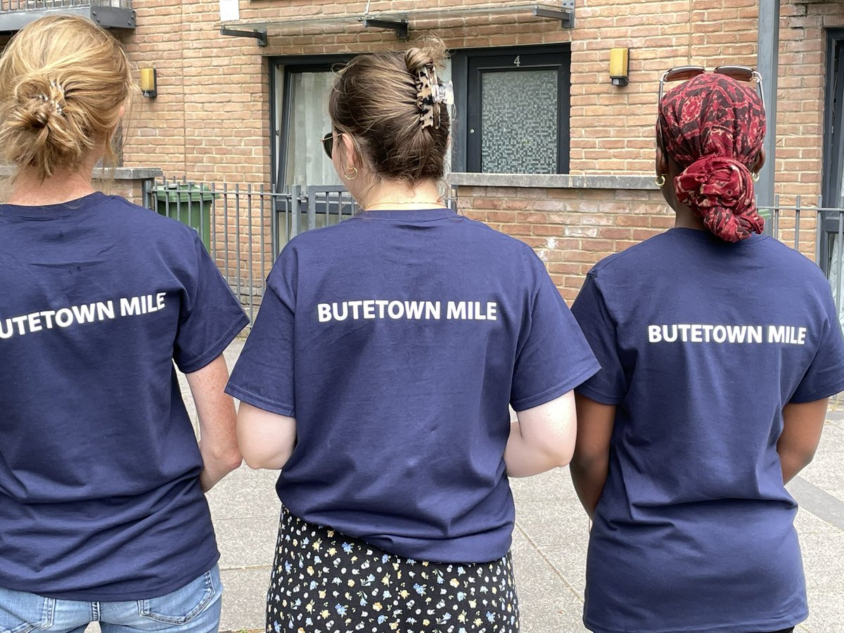 butetownmile's tweet photo. Today giving out leaflets to inform Butetown residents of road closure @butetownmile 9th July. Thanks to students and staff from @CUHealthSci and support from @CommunityGtwy https://t.co/qCrm5ueyZh
