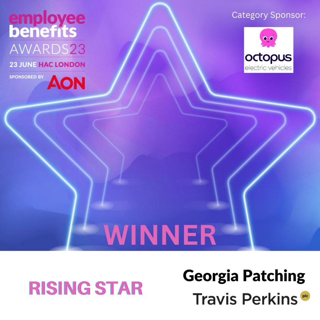 Now, let's recognise the achievements of the industry’s Rising Star, sponsored by Octopus Electric Vehicles
This award celebrates HR professionals who have made a significant impact on HR and business strategies within five years of their careers. 
 
#EBAwards23