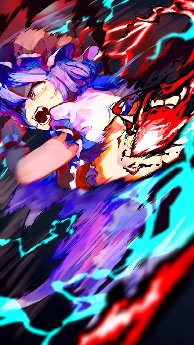 紅 #イラスト #東方project