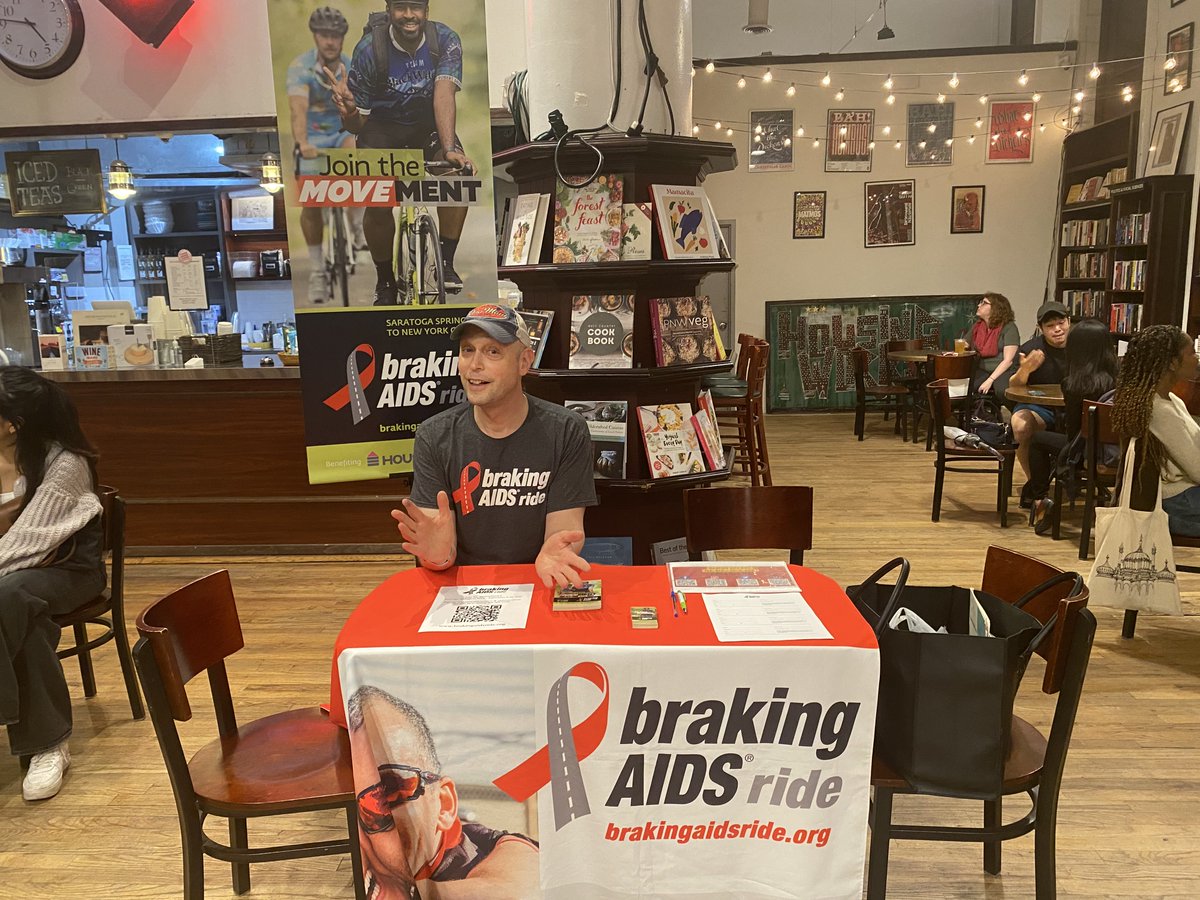 In case you missed it! Here’s #GlobalImpactProductions President, @erepstein , at @HousingWorksBks spreading the word about @brakingaidsride & @housingworks mission to #endAIDS & homelessness.