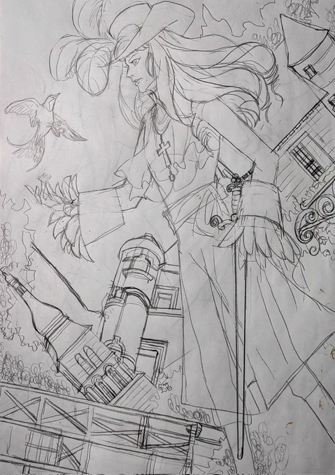 こんな感じで進めて行きます。

#鉛筆画 #wip 