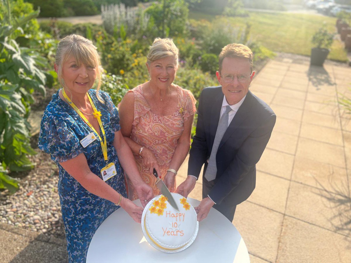 andy4wm's tweet photo. Wonderful to celebrate 10 years of @MarieCurieWM hospice in Solihull last night with staff, volunteers &amp; family members who hold it so close their hearts 🎂

In the last ten years they’ve delivered the best possible care to over 13,500 patients in the West Mids ❤️

Thank you 👏🏻 https://t.co/TbY579CH7B