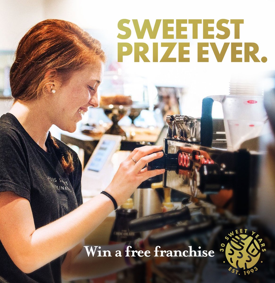 Sweetwaters's tweet image. For our 30th Anniversary, we are looking to grow with a unique opportunity. You could win a Sweetwaters Coffee &amp;amp; Tea franchise!! Learn more sweetwaterscafe.com/win-a-franchis… **Terms and Conditions apply. See the application for more details. This contest is not associated with Twitter**