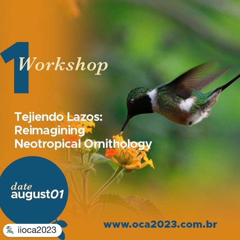 Nuestro primer taller en <a href="/OrnCon_Americas/">OrnCongressAmericas</a> , “Tejiendo Lazos: Reimaginar la Ornitología Neotropical”, se dará de manera gratuita el 1 de agosto🙌

Buscaremos imaginar y construir formas más diversas y justas de trabajo dentro de la ornitología ✅

#iioca #ornithology #birds #AFO
