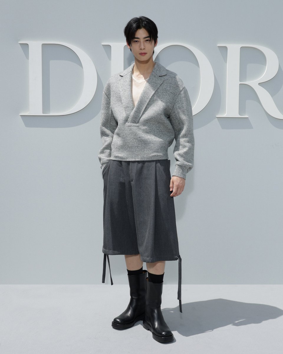 The #DiorSummer24 show from Kim Jones on.dior.com/mensummer2024 has ended and we start our #StarsinDior coverage with fashion and beauty ambassador Eunwoo Cha, whose front-row look came from the newly-unveiled collection itself.